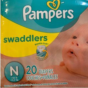 Pampers Swaddlers NB 20ct 6 boxes